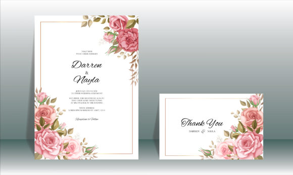 Beautiful Rose Wedding Card Designs