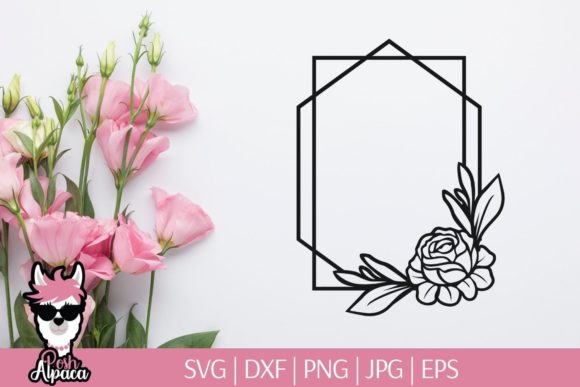 Crafting Strategic Visual Impact: The Geometric Frame with Flowers