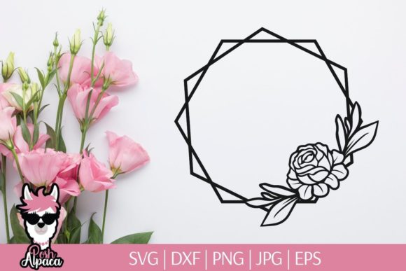 Elegant Hexagon Frame for Flowers and Monograms