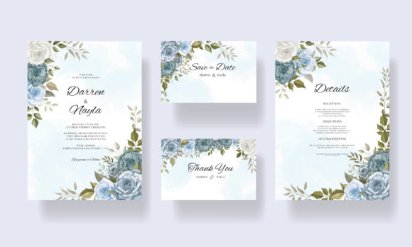 Elegant Wedding Invitation Flower Design