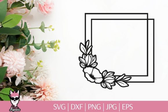 Flower Double Frame Monogram: The Digital Design File for Creative Workflows