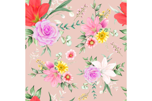 Seamless Flower and Leaf Patterns for Creative Projects