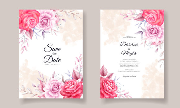 The Art of Elegance: Crafting Memories with Watercolor Rose Wedding Cards