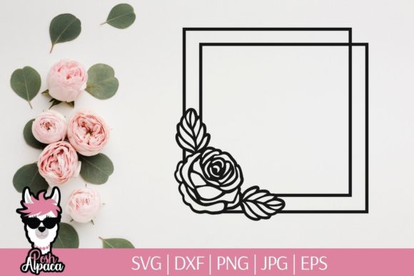 The Artful Elegance of a Frame Monogram with Rose