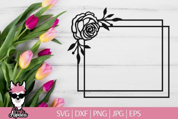 The Frame with Rose & Floral Monogram: A Digital Design Asset for Modern Craftsmanship