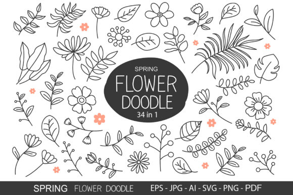 The Hand Drawn Charm of Flowers Doodle