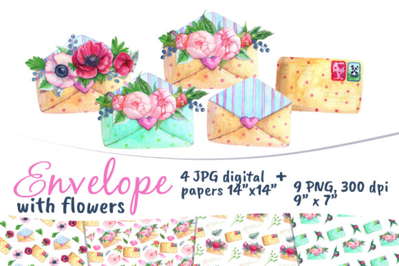 The Rise of Handcrafted Digital Assets: Exploring the Watercolor Envelope with Flowers