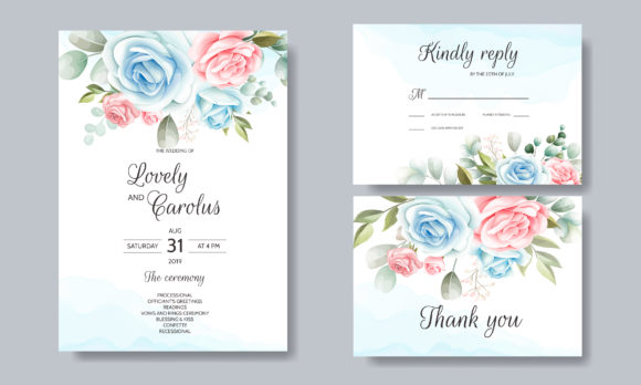 Wedding Invitation with Soft Flowers: A Delicate and Elegant Choice